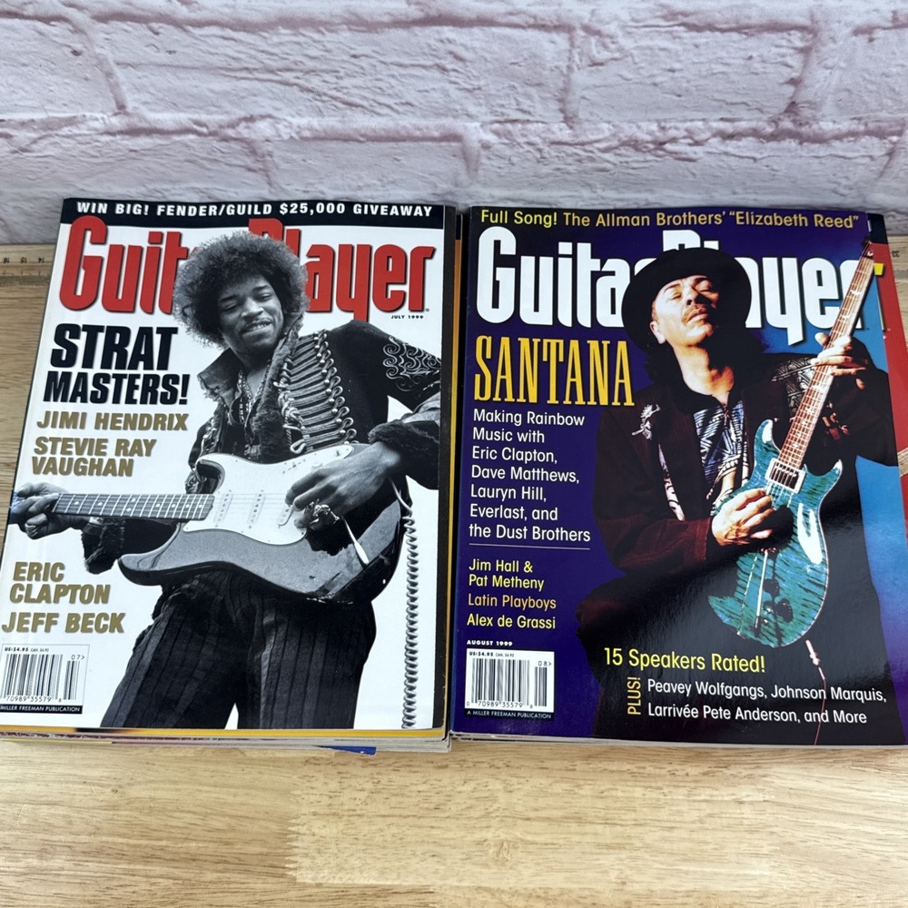 1999 Guitar Player Magazine LOT OF 12 COMPLETE SET Tom Petty Hendrix Santana - Picture 5 of 8